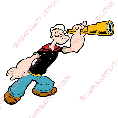 Popeye the Sailor Man Customize Temporary Tattoos Stickers NO.3618